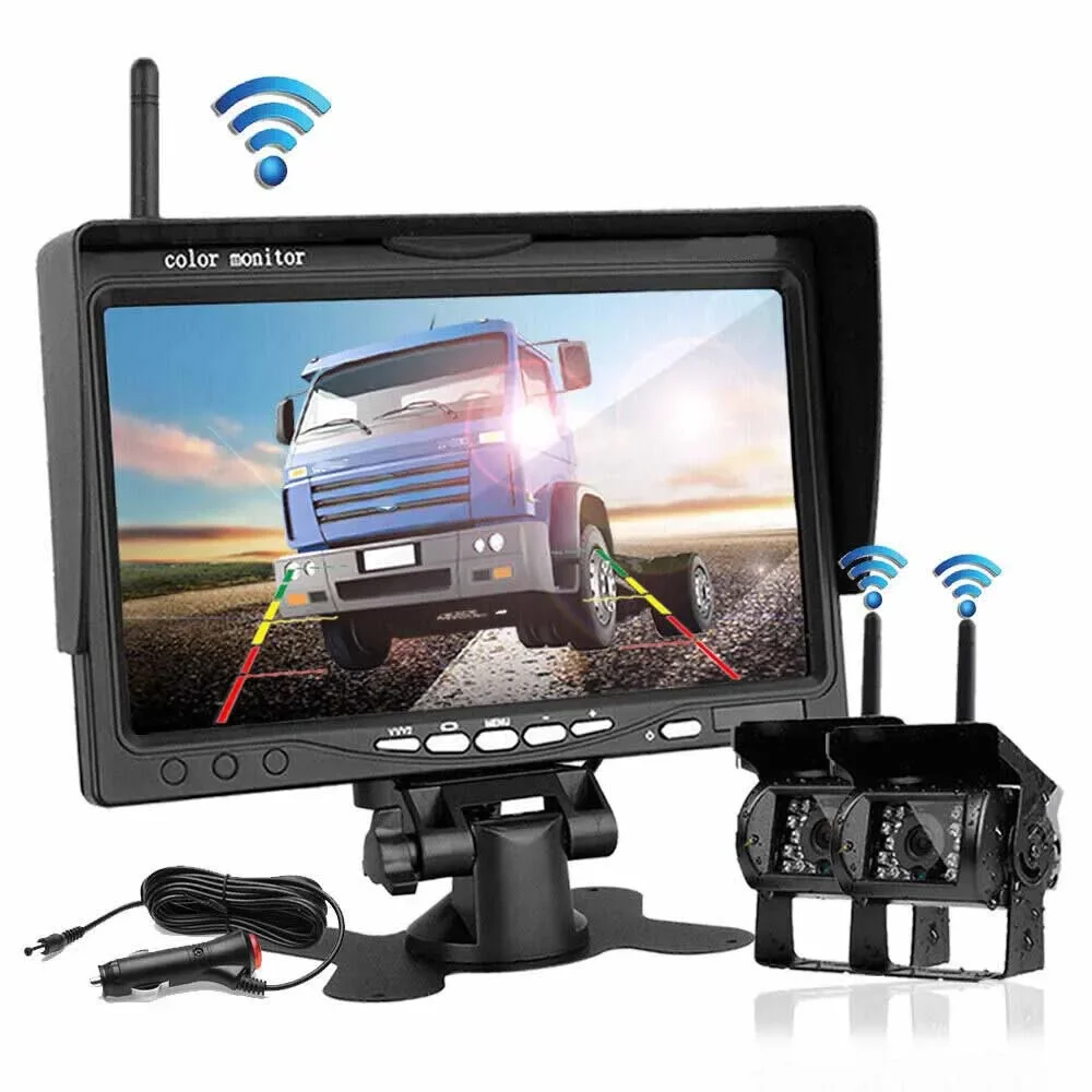 Беспроводная система камеры заднего вида 7 дюймов 12 В 24 ночное видение для