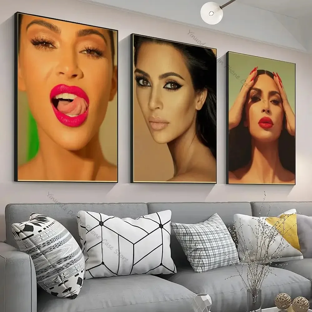 A-Kim Cardashian Сексуальная Змеиная Богиня Холст с принтом без рамы Водонепроницаемая