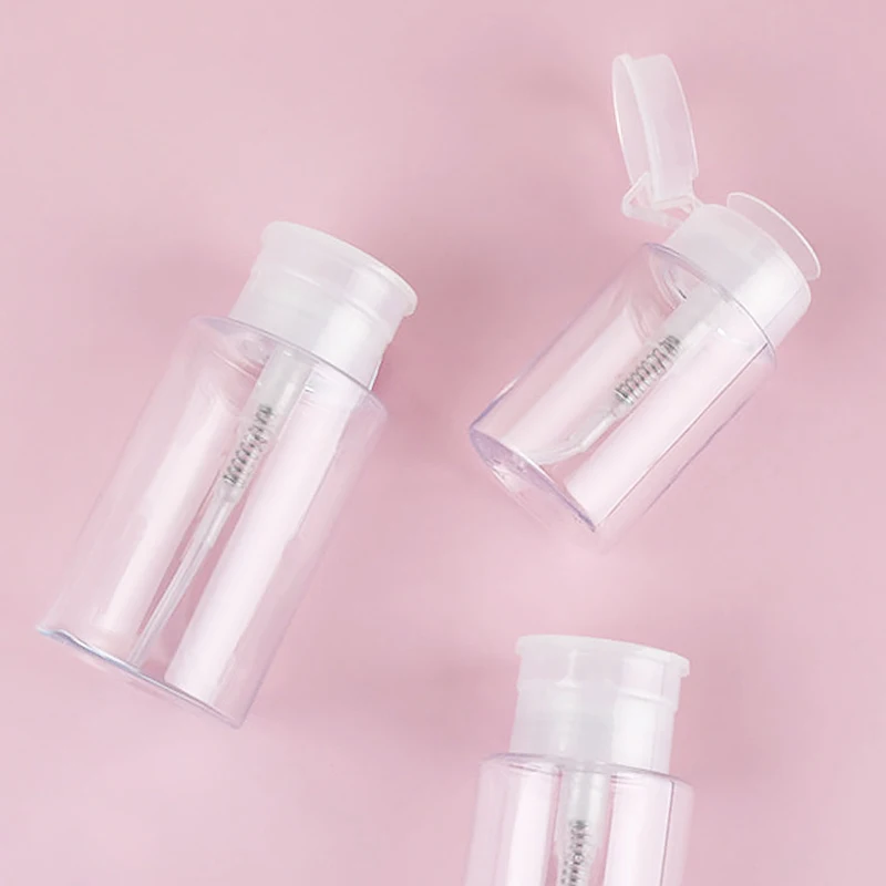 

Nail Polish Remover Pump Empty Dispenser Cleanser Bottle for Alcohol Liquid Container Makeup Remover