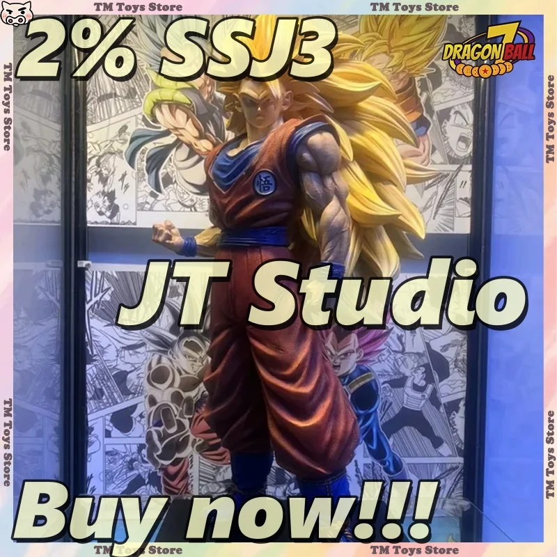 Фото Новая фигурка JT Studio SSJ3 Goku Dragon Ball, аниме 54 см, фигурка Сон Гоку, статуя из ПВХ, коллекция моделей, игрушки, Рождественский подарок на складе №1