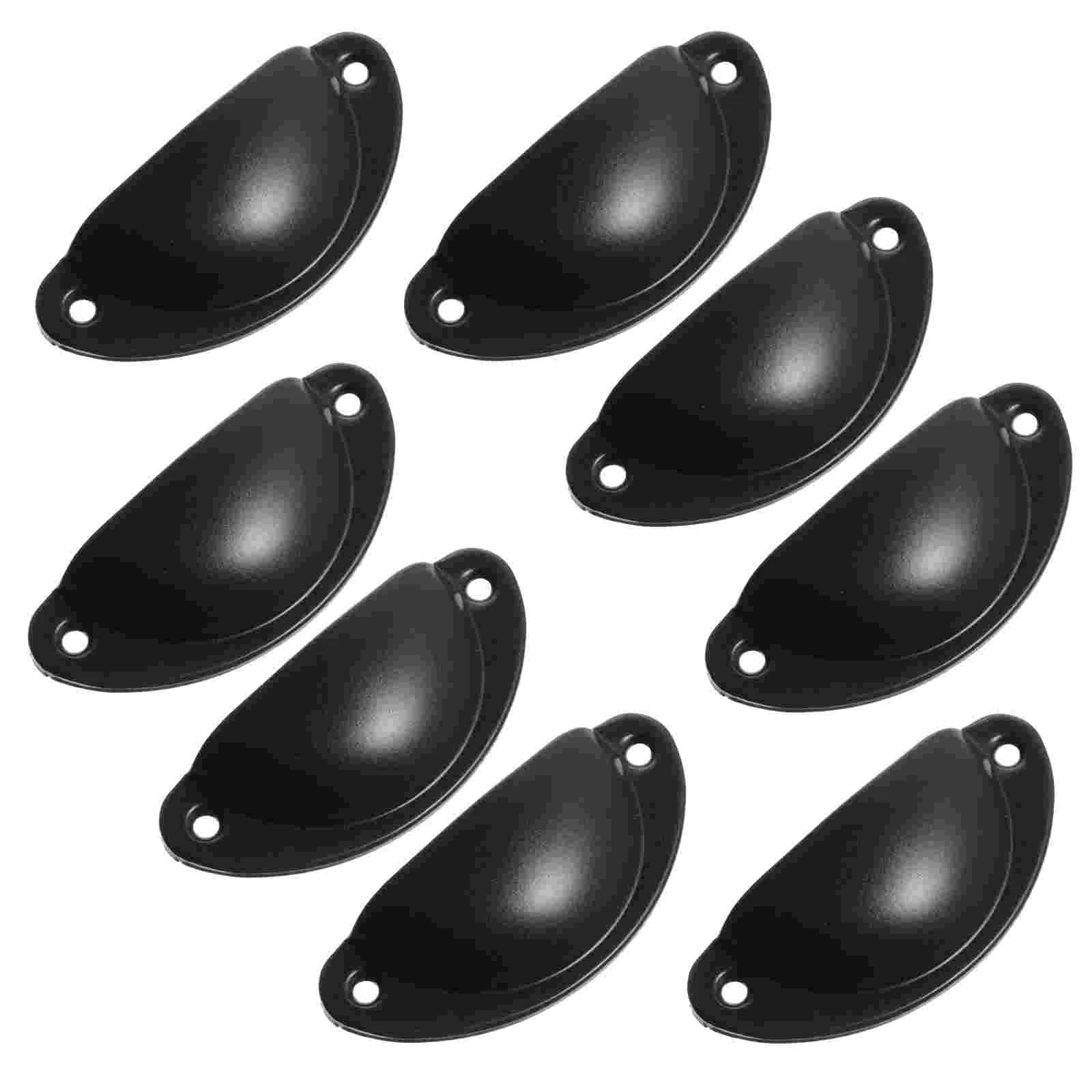 

Cabinet Drawerknob Cuphandle Flat Vintage Metal Retroknobs Dresserblack Wrought Iron Handles Farmhouse Cupboard Shape Wardrobe