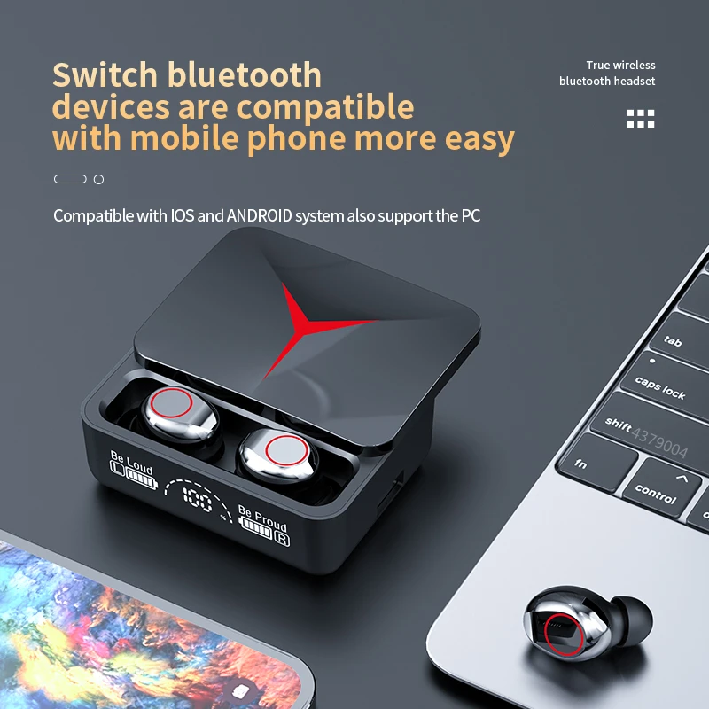 2023 New TWS Wireless Bluetooth 5.3 Music Headset Call Touch Touch Mini Headset Sport Sweatproof Gaming Earphone for IOS Android