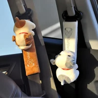 cartoon cat car seat belt cover warm plush interior seat cushion shoulder strap pads universal cars seats belts shoulders straps