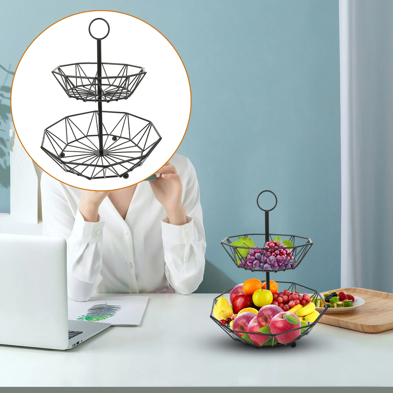 

Fruits Serving Basket Fruits Container Exquisite Fruits Tray Table Candy Tray