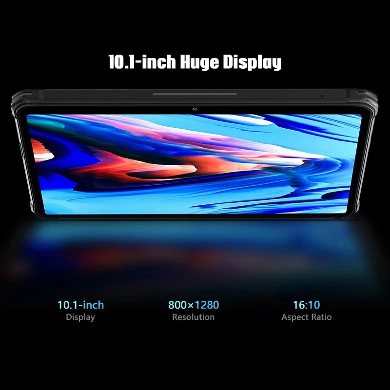 Фото Прочный планшет HOTWAV-R5, Android 12, 15600 мАч, 10,1-дюймовый HD, мини-планшет, 4 ГБ 64 ГБ, восьмиядерный процессор, 16 МП, Dual SIM, GPS, глобальная версия №4
