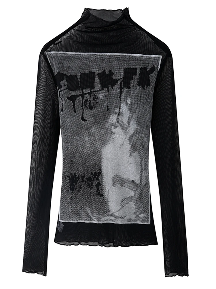 Осенние женские Модные Винтажные марлевые футболки в стиле Харадзюку кибер-панк