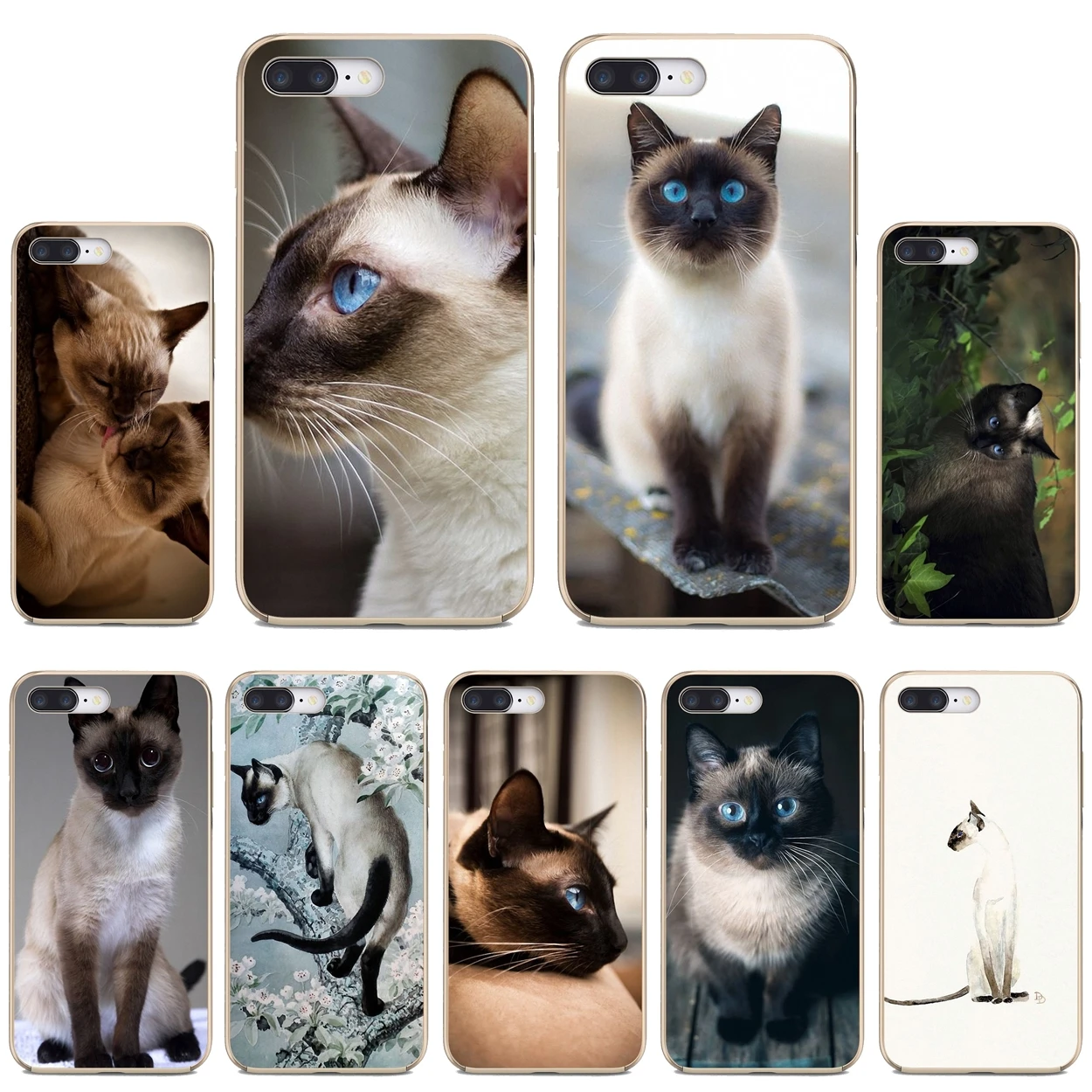 For Xiaomi Pocophone iPod Touch 6 5 F1 For Samsung Galaxy Grand Core Prime Soft TPU Cover Blue Point The Traditional Siamese Cat