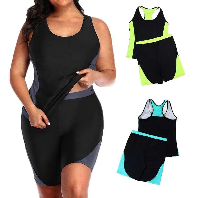 

Новинка, женский купальник для серфинга, пляжный спортивный купальник большого размера из двух частей, женские шорты с коротким рукавом, костюм для серфинга от солнца, 2023