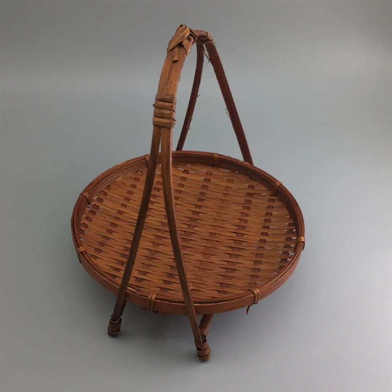 

Bamboo Weaving Baskets Dish Handmade Home Decoration Storage Fruit Bread Food For Kitchen Organizer