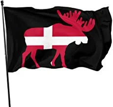 

Breeze Flag 3 X 5 Denmark Flag Moose Polyester Single Layer Translucent Flags 90 X 150CM