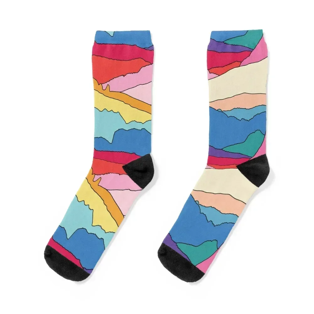 Носки Радужные горы от Elebea детские спортивные рождественские подарки МОДНЫЕ