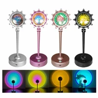new projection light sunset atmosphere led remote control rgb 360 degree rotation romantic night light bedroom party usb port