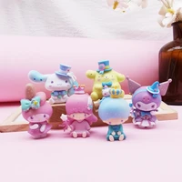 kawaii doll ornament sanrio anime cute cinnamoroll kuromi my melody girly heart cartoon desktop decoration toy for girls