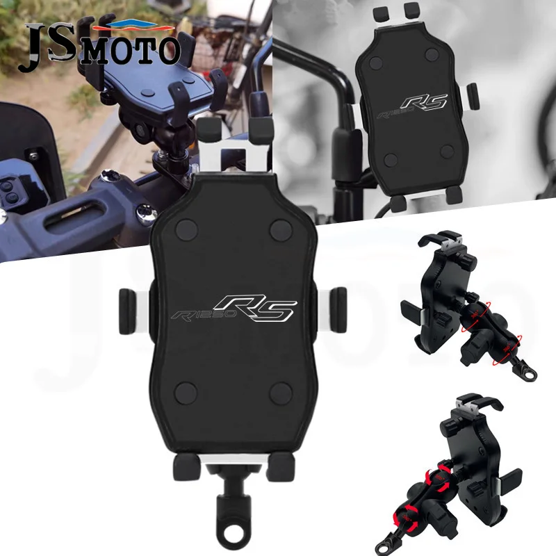

For BMW R1250R R1250RS R1250RT R1250 R RS RT Motorcycle CNC Handlebar Mirror Mobile Phone Holder GPS stand bracket Accessories