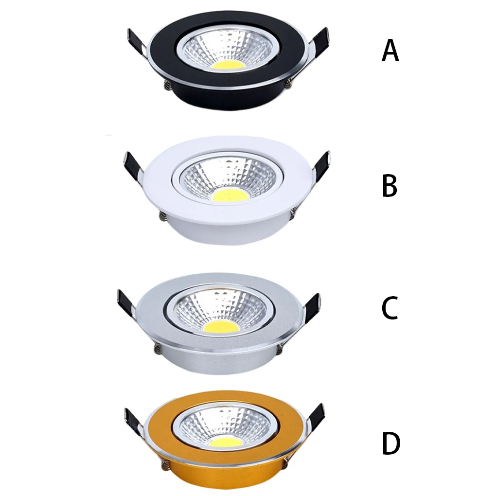 

Kitchen 220V 3W High Brightness Ceiling Downlight Hotel Bar Embedded Mounted Aluminum Spotlight Home Lighting Accessories White