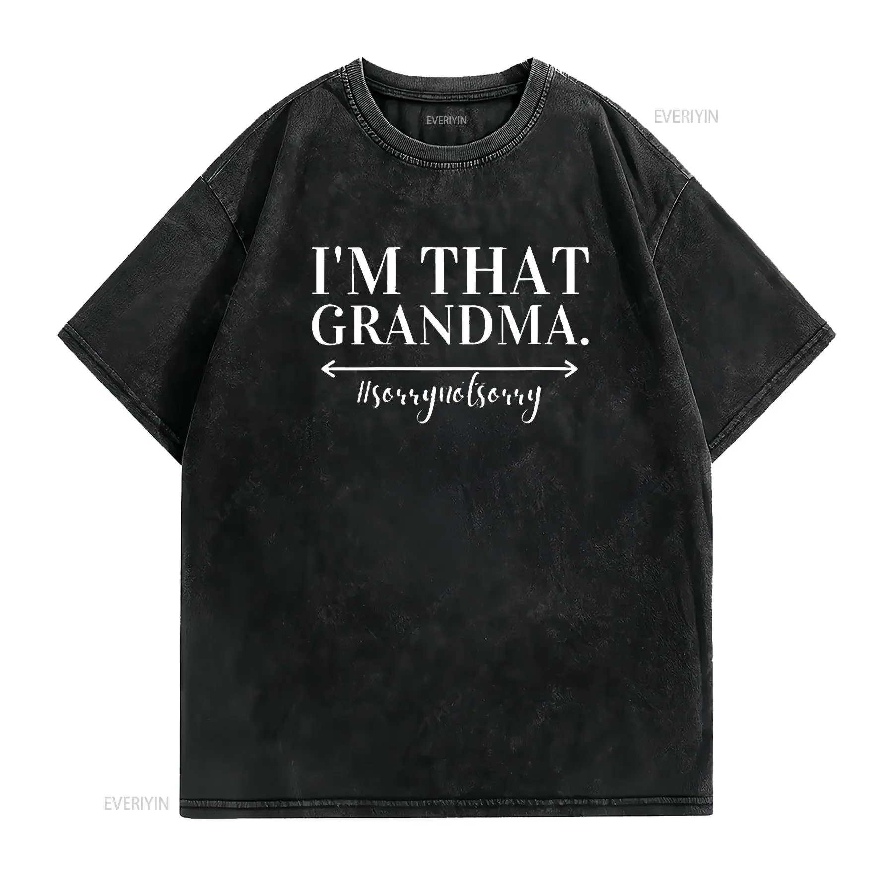 Фото Мужская забавная футболка с круглым вырезом «I M That Grandma», милая бабушка, бабушка, футболка с круглым вырезом, черная, большая, винтажная, дышащая, слегка №2
