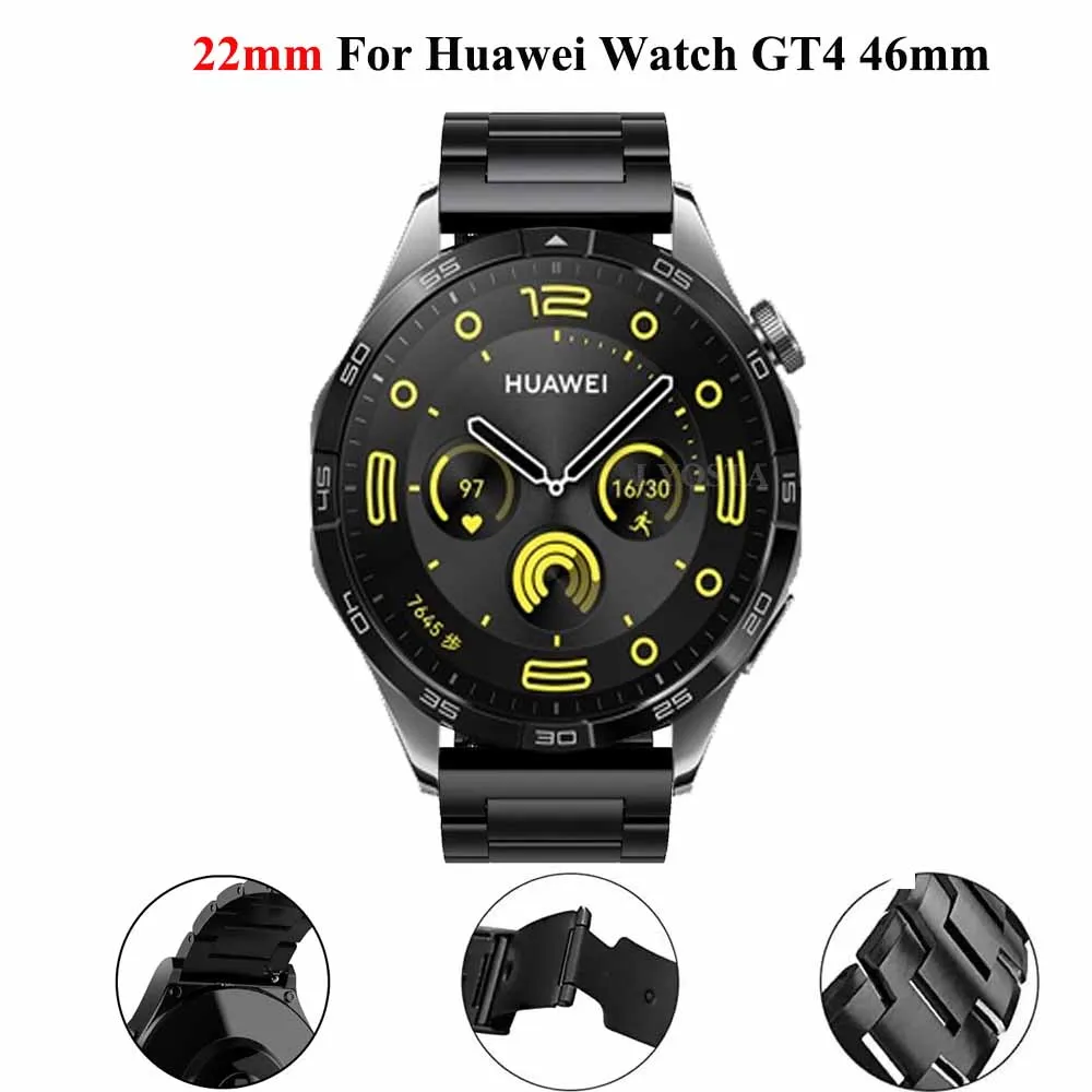 Ремешок из титанового сплава для HUAWEI WATCH GT 4 46 мм браслет Huawei Watch Pro GT2 GT3 SE Ultimate Buds 22