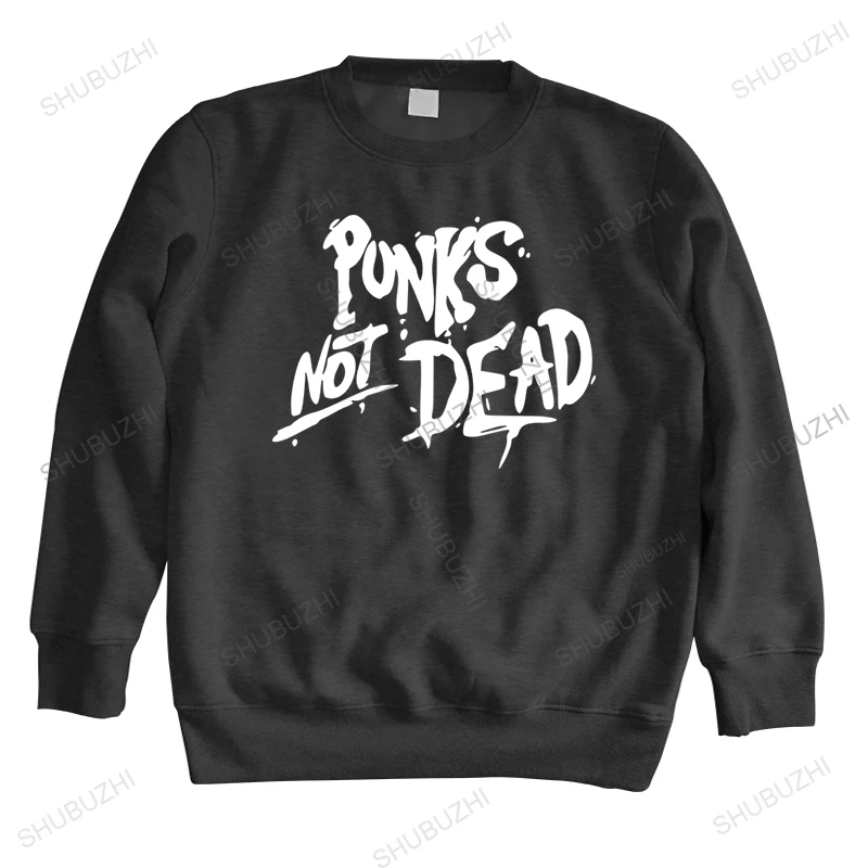 

men cotton hoodies spring brand fashion hoody Punks Not Dead Funny Music hoodie in black man shubuzhi plus size sweatshirt