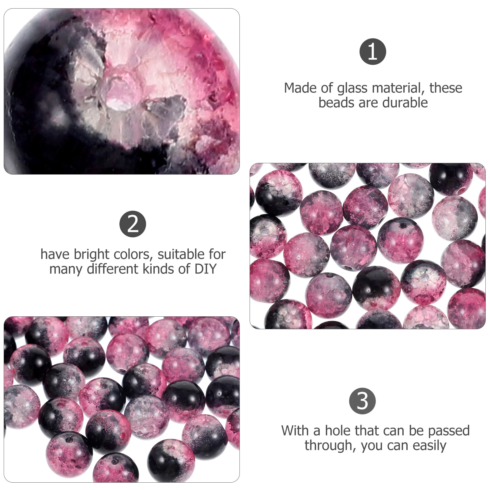 150 шт. стеклянные бусины для изготовления ювелирных изделий принадлежности