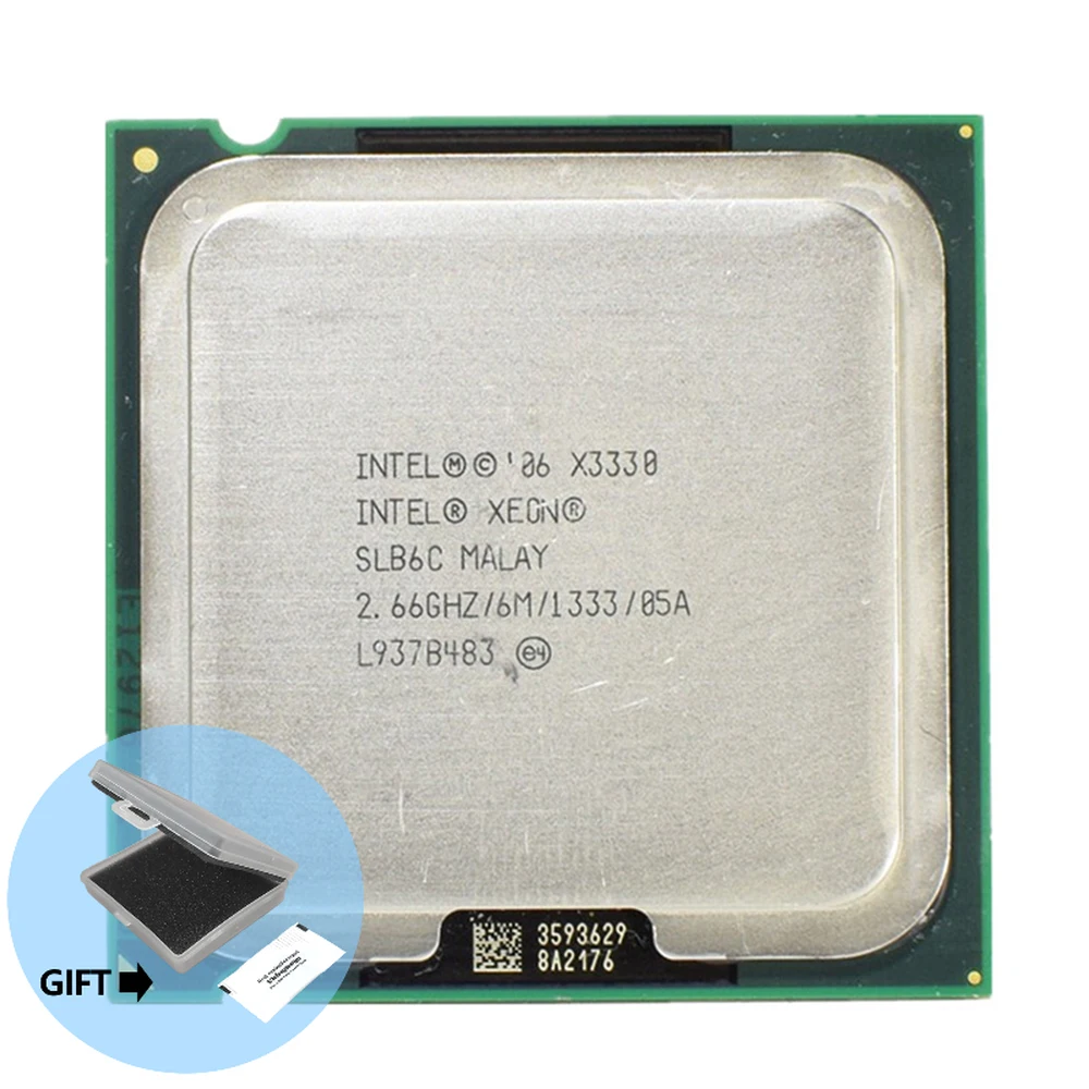 

Процессор Intel Xeon X3330 2,6 ГГц четырехъядерный четырехпоточный ЦПУ Процессор 6 Мб 95 Вт LGA 775