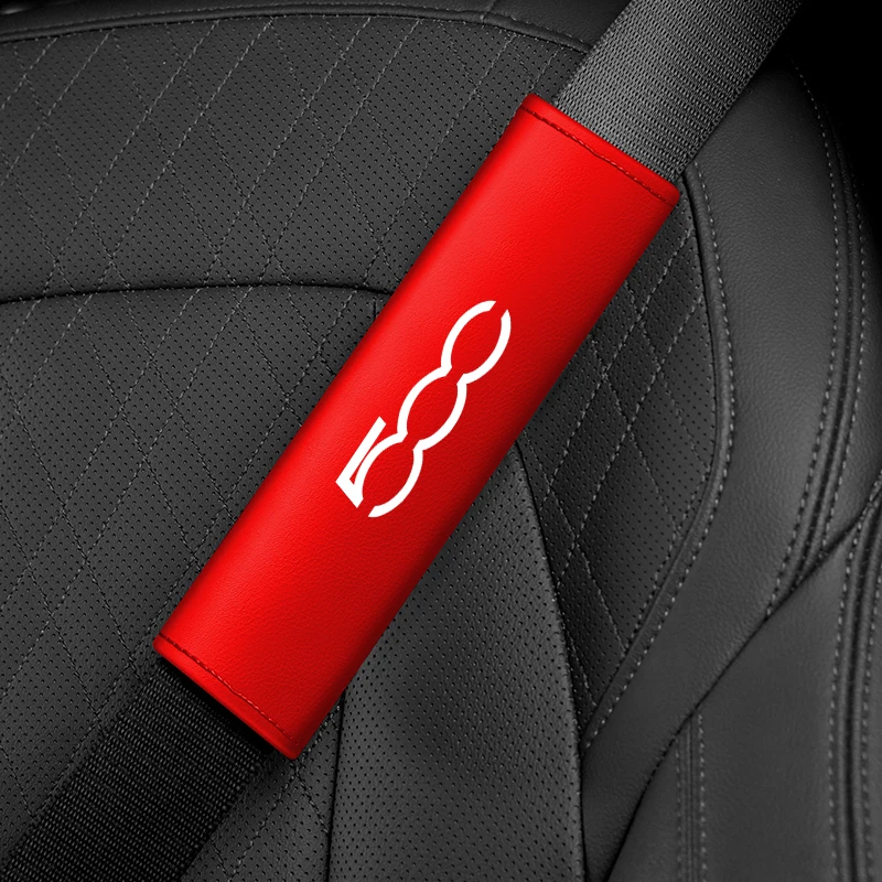 

1 шт., кожаная накладка для автомобильного ремня безопасности Fiat 500 500C 500X 500L