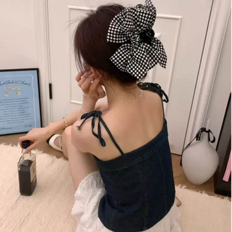 Заколки для волос в корейском ретро стиле с жемчугом и бантом женские большие