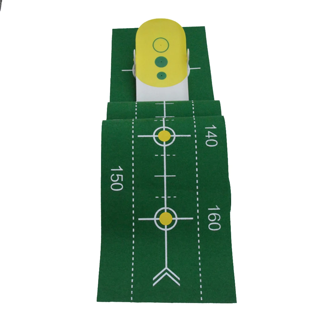 

Golf Putting Green Swing Trainer Set 230cm Learners Aid Indoor Outdoor Lawn Park Training Tools Accessories Green