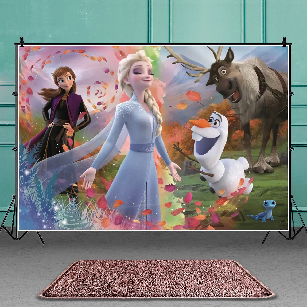 

Замороженный красивый лед и снег принцесса настраиваемый фон для фотосъемки детский душ украшение виниловый тканевый фон детский