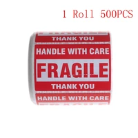 500pcsroll fragile shipping mailing handle with care stickers warning sticker 51mm x 76mm or warning label sticker