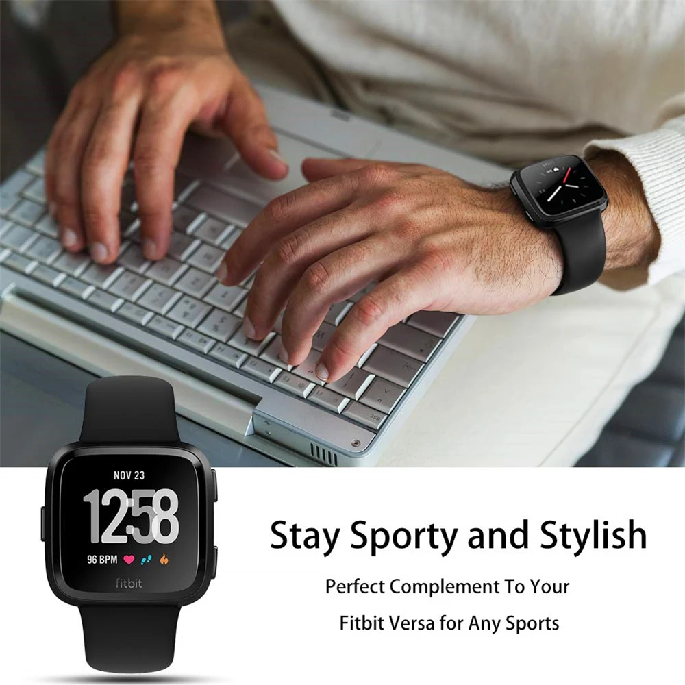 Ремешок силиконовый для умных часов Fitbit Versa 2/versa/Fitbit Lite сменный спортивный