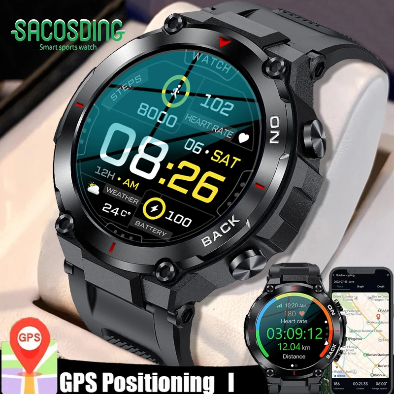

2023 New GPS Smart Watch Sports Fitness Bracelet Call Reminder Heart Rate IP68 Waterproof Smartwatch For Men Android IOS Watch