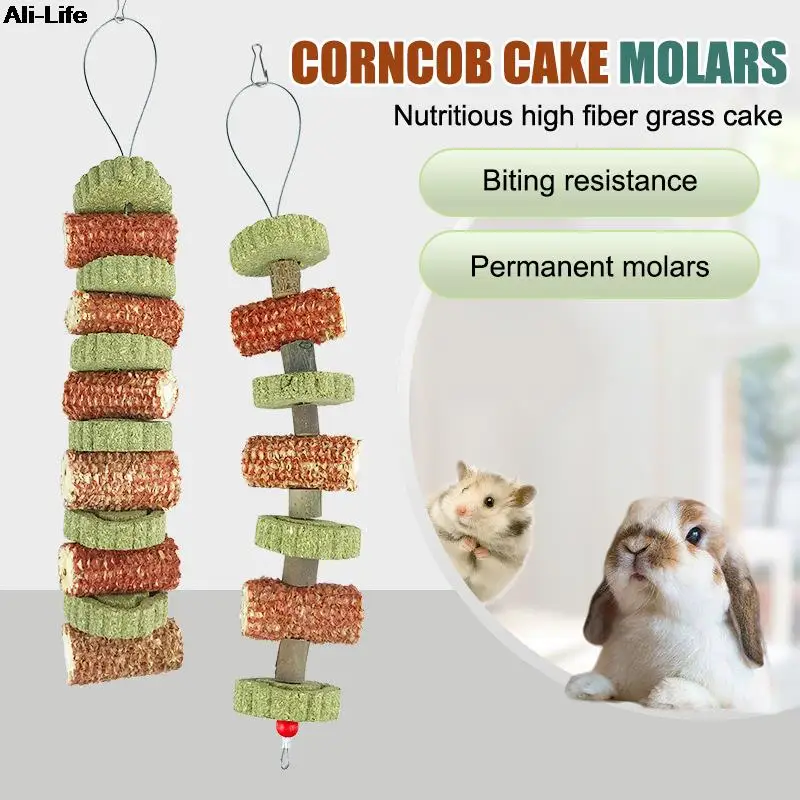 

Corncob Cake Molars Guinea Pig Bite Grind Teeth Toys Small Pets Rabbit Hamster
