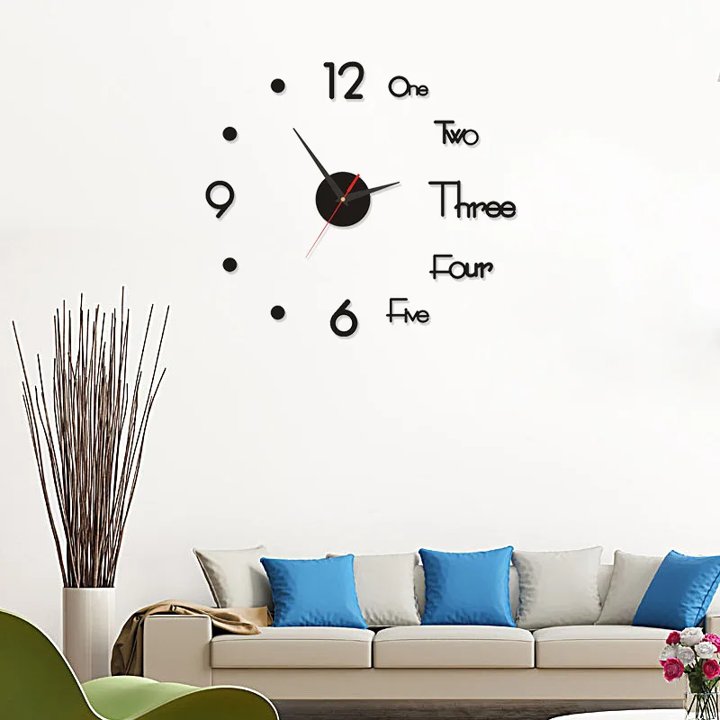 

New Luminous Wall Clock Large Watch Horloge 3D DIY Acrylic Mirror Stickers Quartz Duvar Saat Klock Modern Mute Alarm Clock