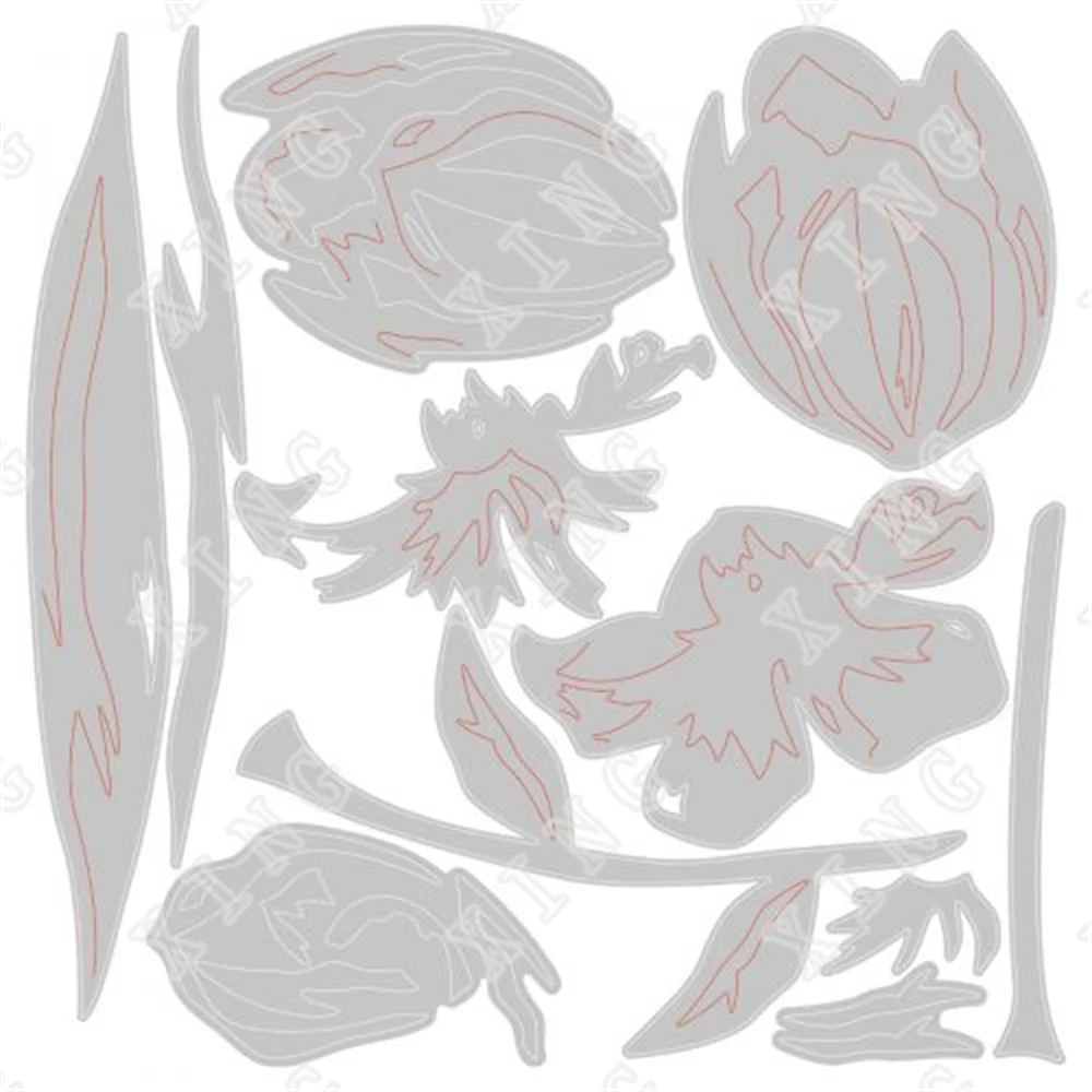 

2022 New Layered Spring Flowers Metal Cutting Dies Diy Scrapbooking Greeting Card Paper Craft Decoration Mold Embossing Template