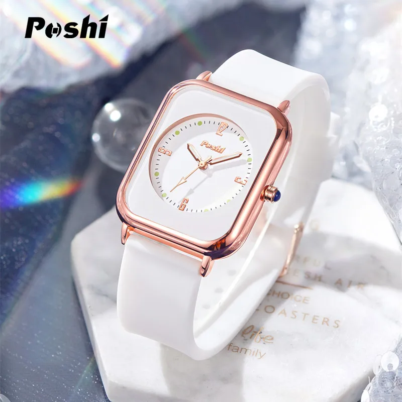 Часы POSHI Женские повседневные брендовые Роскошные ультратонкие простые