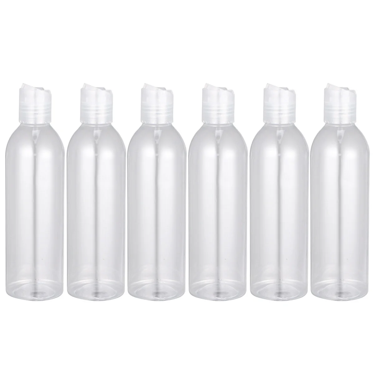 

6 Pack 8oz Squeeze Bottles Empty Bottles with Cap Clear Refillable Bottles with Press Cap for Shampoo, Lotions, Creams,