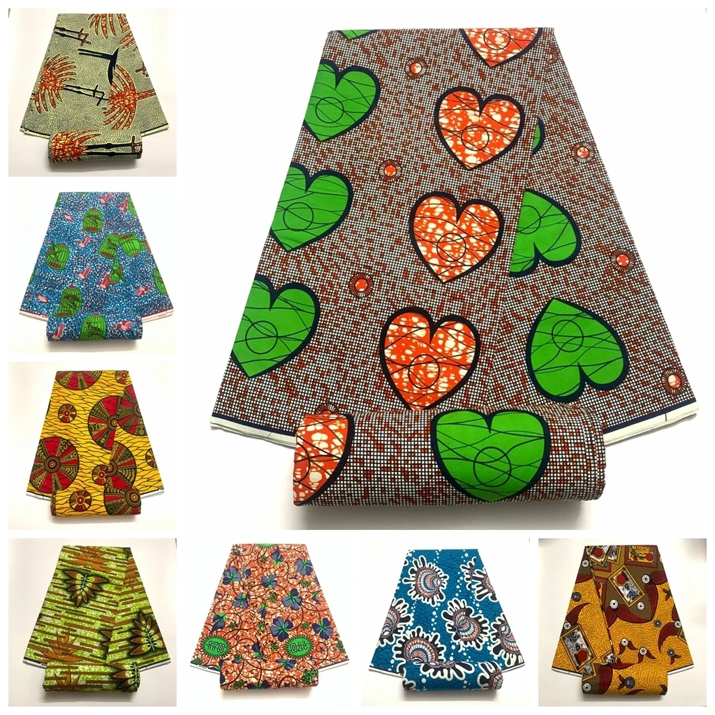 Ткань из Анкары Африканский настоящий восковой принт хлопок 100% новый дизайн 2024