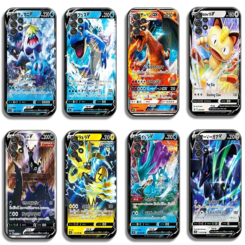 

Pokémon Flash Card Phone Cases For Samsung Galaxy A51 4G A51 5G A71 4G A71 5G A52 4G A52 5G A72 4G A72 5G Back Cover Coque