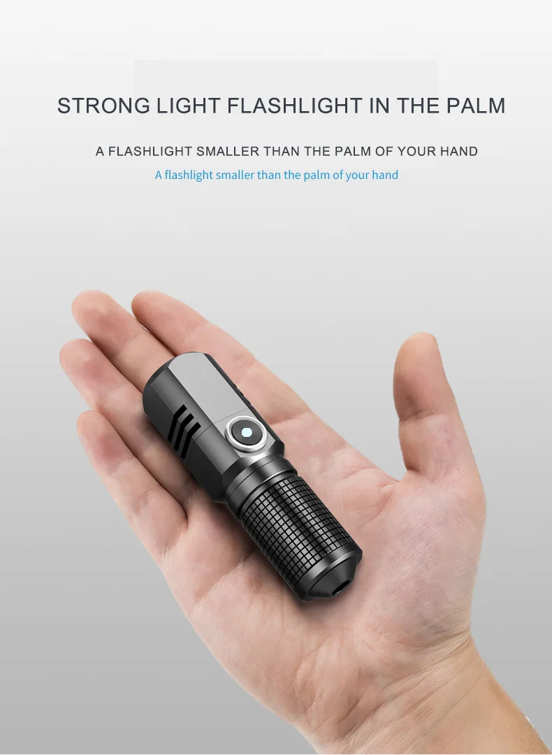 

Суперъяркая светодиодная вспышка, яркая лампа для кемпинга, USB-перезаряжаемая вспышка, светильник водонепроницаемая, длинный срок службы батареи