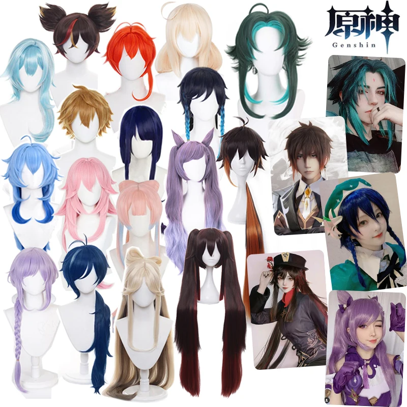 

Genshin Impact Cosplay Wig Xiao Keqing Hutao Venti Zhongli Diluc Kaeya Genshin Cosplay Wigs Heat Resistant Syn. Hair the