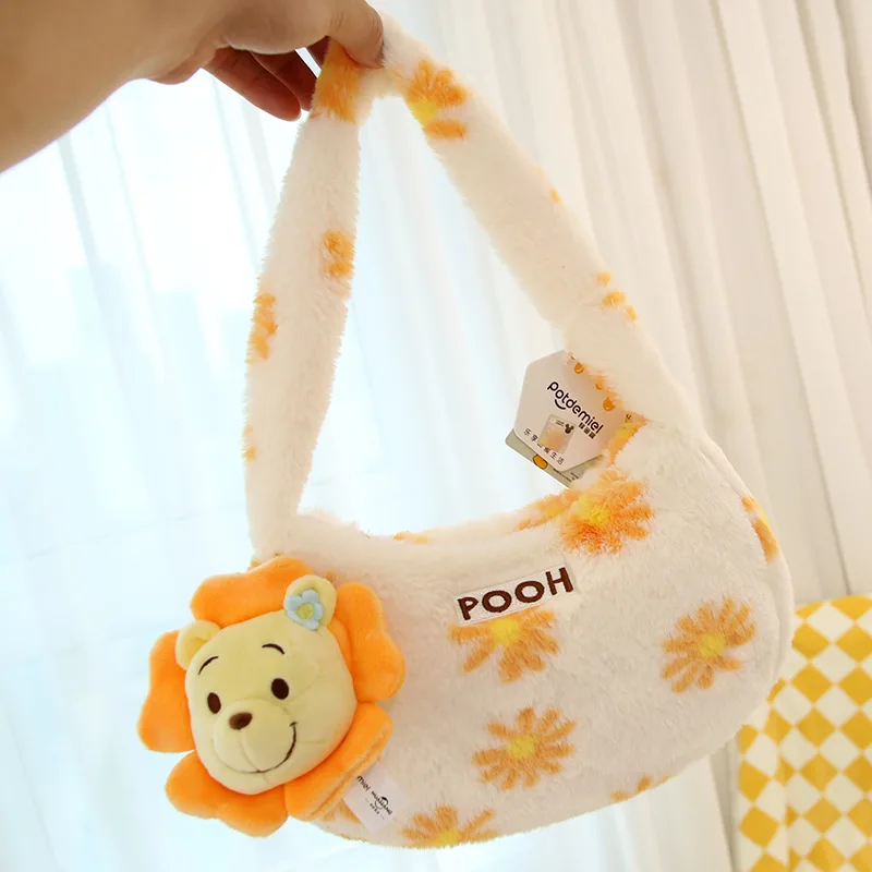 

Original Disney Anime Kawaii Small Daisy Winnie The Pooh Plush Toy Shoulder Bag Cute Cartoon Plushies Handbag Toys Doll Gifts
