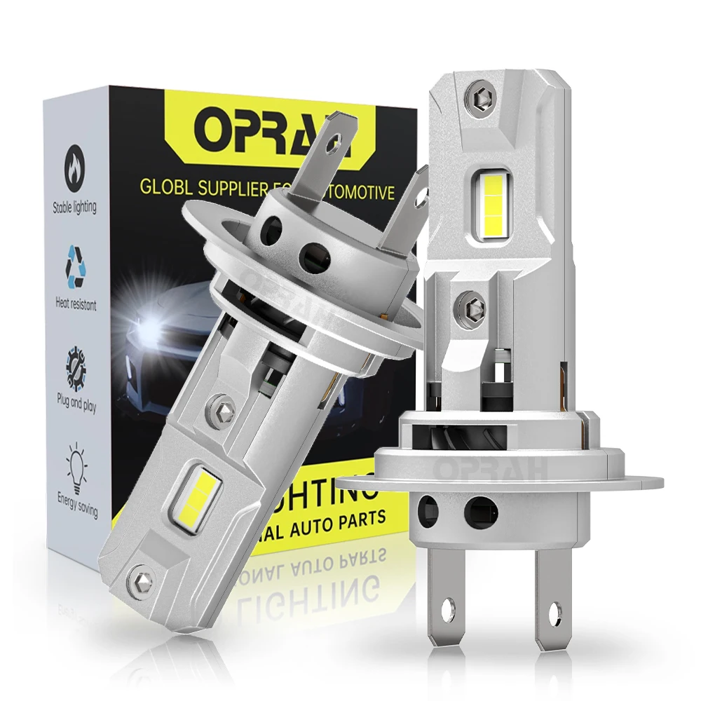 2 шт., суперъяркие Светодиодные Автомобильные противотуманные фары H7 H11 H4, фары, мини-турбо фары, 45 Вт, Canbus, автомобильные мотоциклетные фары ближнего света, DRL сигнал, 12 В