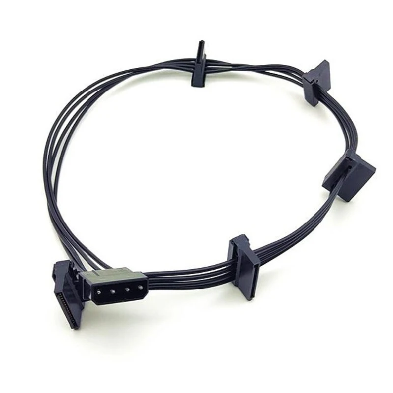 Кабель питания с 4-контактным штекером на SATA 15-контактный гнездовой кабель от 1 до