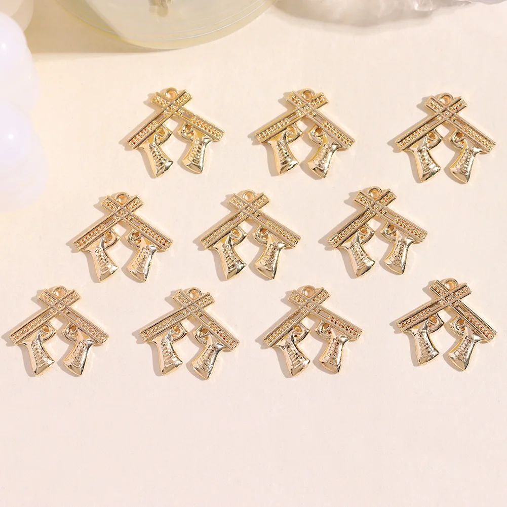 

10Pcs Punk Metal Alloy Fashion Pistol Charm DIY Jewelry Making Pendant Necklace Bracelet Earrings High Quality Accessories