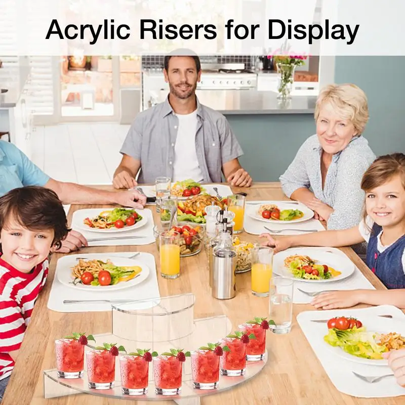 Подставка для выпечки тортов акриловая витрина столешница в форме полумесяца