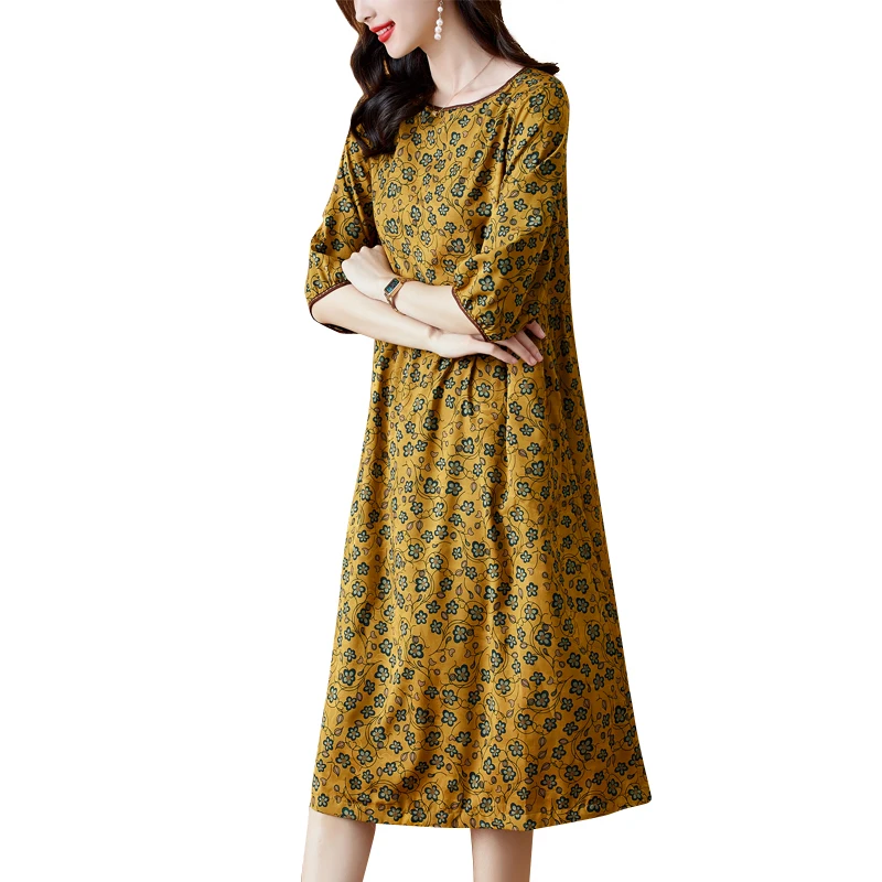 Женское шелковое атласное платье с принтом в виде облаков Новинка лета 2022