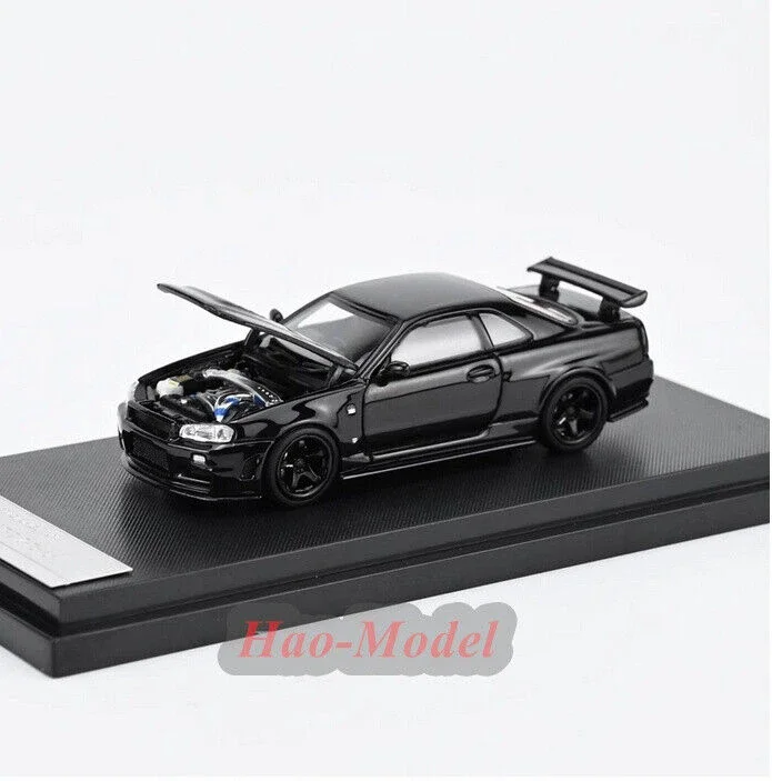 MotorHelix MH 1/64 для Nissan GTR R34 Z TUNE литая под давлением модель автомобиля из сплава