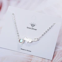925 stamp silver color lucky bracelets cuff fashion bangle moonlight stone cat chain bangle women ladies girls jewelry silber