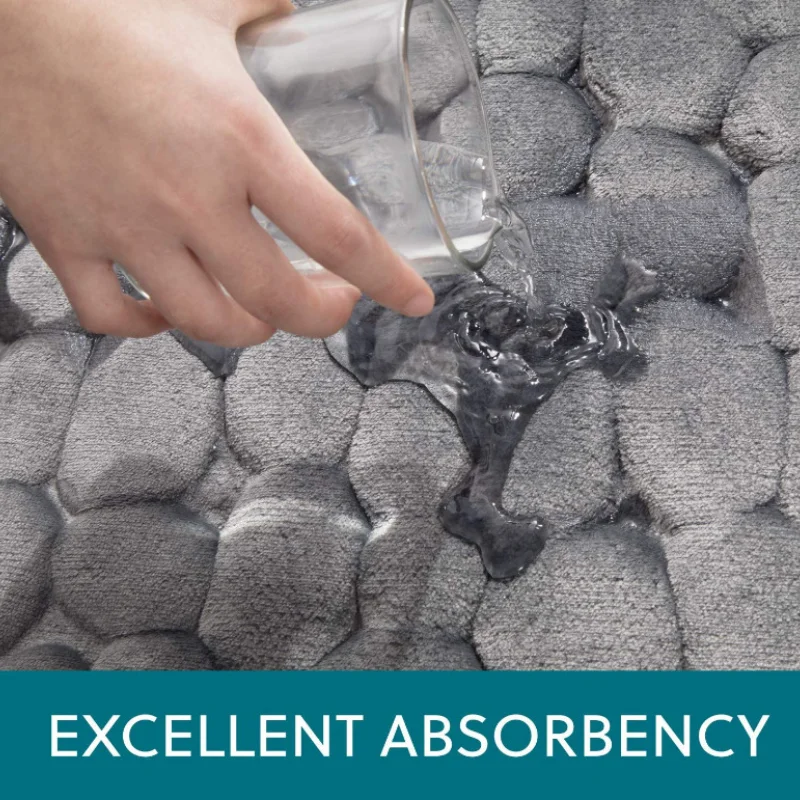 Абсорбирующий Противоскользящий коврик с тиснением в виде булыжника для двери