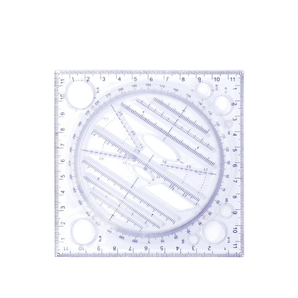 

Многофункциональная Поворотная линейка DIY ремесла Строительство стерео Геометрия шаблон измерение математические линейки черный